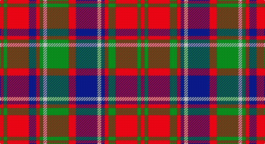 R/6 G6 R36 DB12 R6 G6 W6 G36 R12 DB36 W6 DB6 R6 G12 R36 G6 R/6 tartan