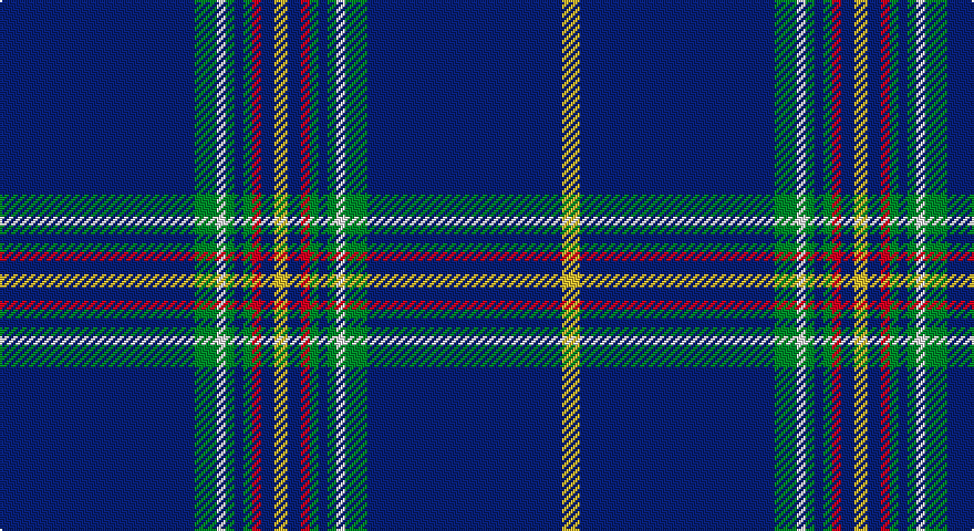 DB/88 G10 W4 G4 DB4 G4 R4 DB6 LY6 DB6 R4 G4 DB4 G4 W4 G10 DB88 LY/8 tartan