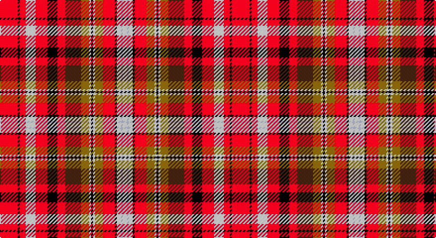 R/18 K2 R6 W10 R12 K10 R8 DO16 Y8 W2 K2 W2 Y8 R12 K2 W4 LB2 W/4 tartan