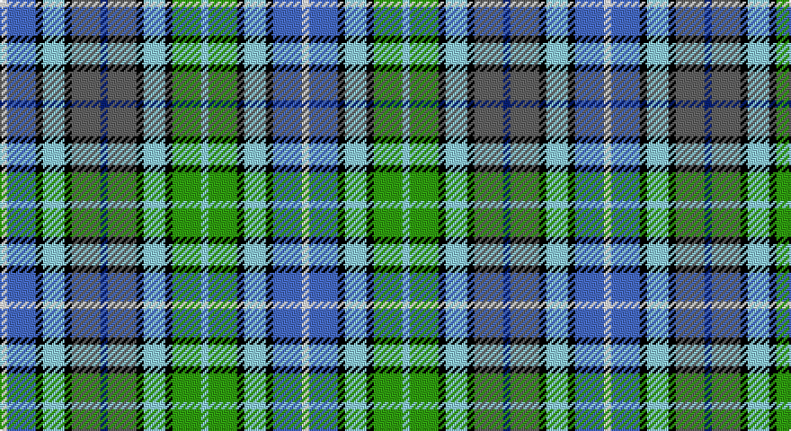 W/4 B16 K4 LT12 K4 N16 DB4 N16 K4 LT12 K4 G16 LT4 G16 K4 LT12 K4 B16 W/4 tartan