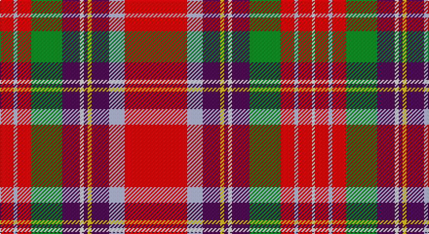 R/14 LB4 R14 G32 DP18 W4 DP4 LY4 DP18 LB16 R64 LB16 DP18 LY4 DP4 W4 DP18 G32 R14 LB4 R14 W/3 tartan