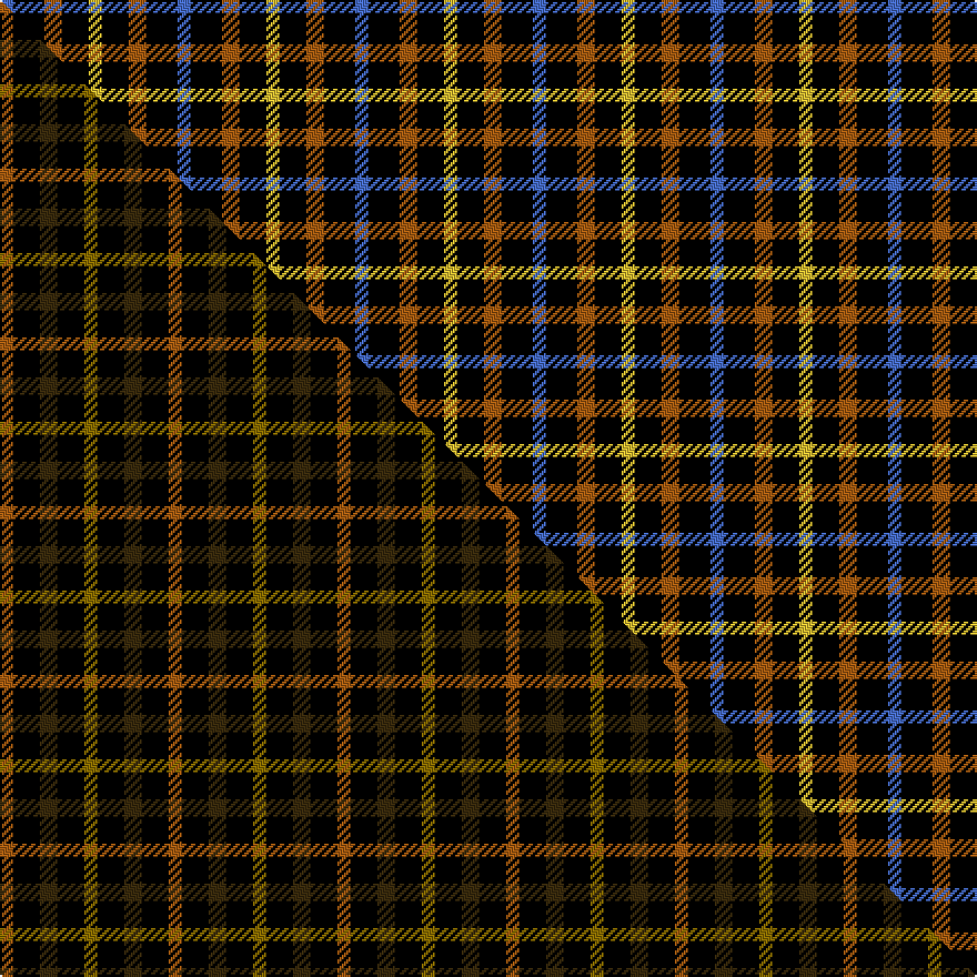 this sett (top) woven against the master sett (bottom)