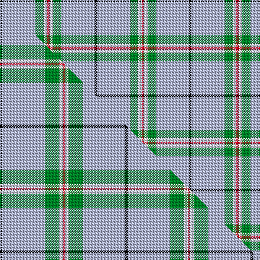 this sett (top) woven against the master sett (bottom)