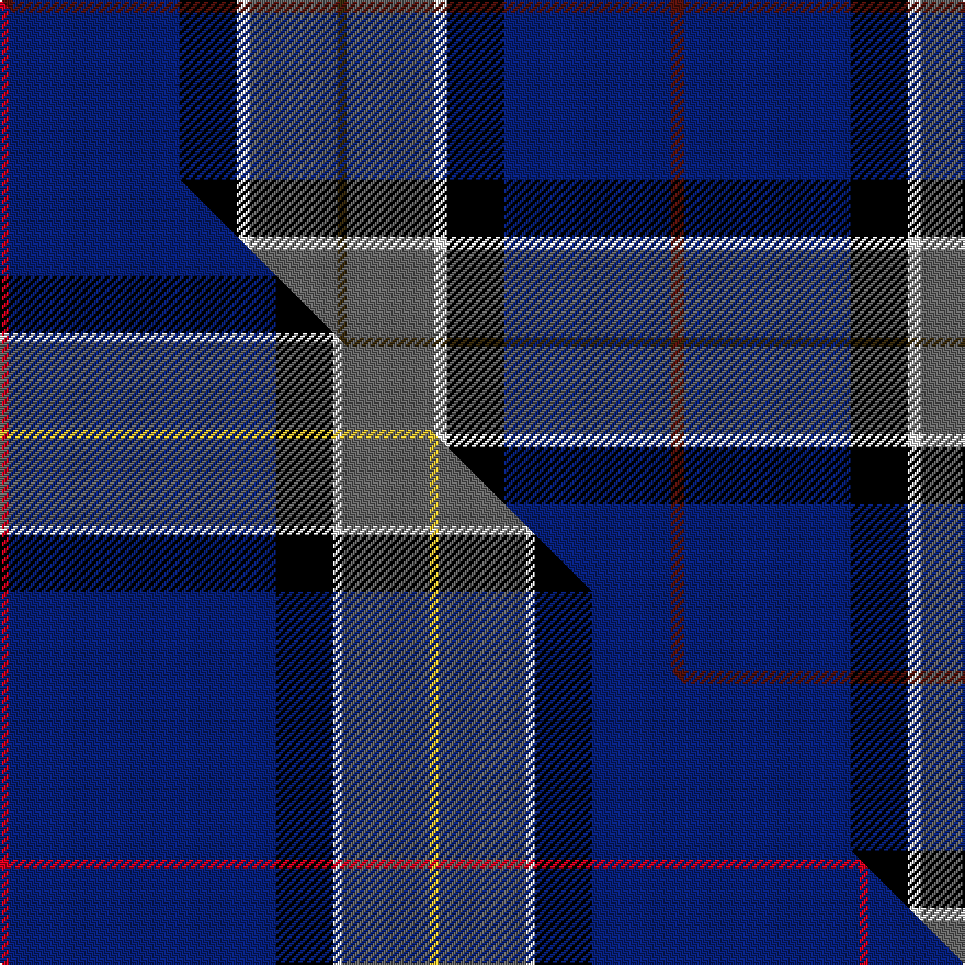 this sett (top) woven against the master sett (bottom)