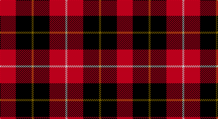 R/32 K32 Y4 K32 R32 W/4 tartan