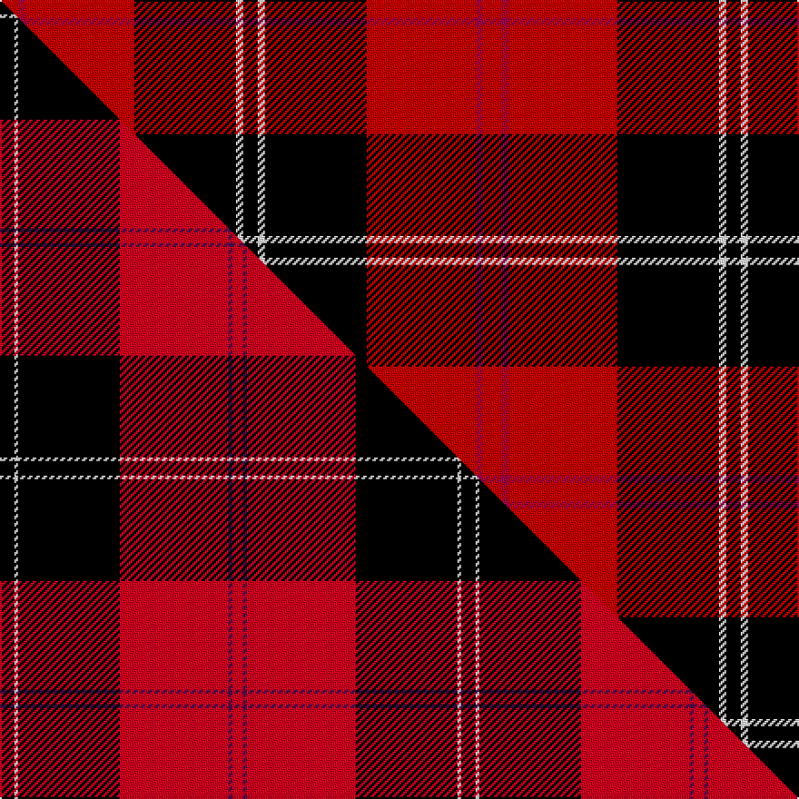 this sett (top) woven against the master sett (bottom)