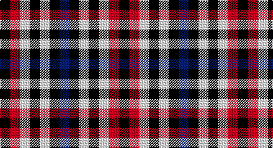 K/16 R16 W16 K16 W16 K16 DB/16 tartan