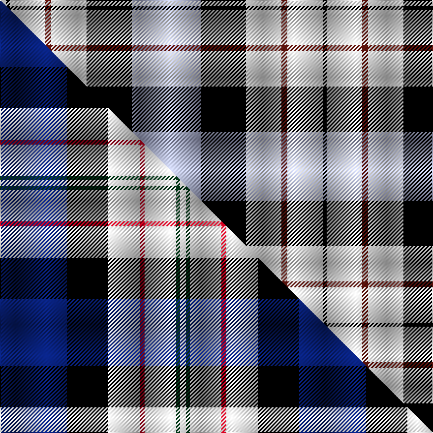 this sett (top) woven against the master sett (bottom)