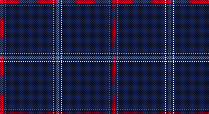 R/6 DB4 Y2 DB100 W2 DB4 N/6 tartan