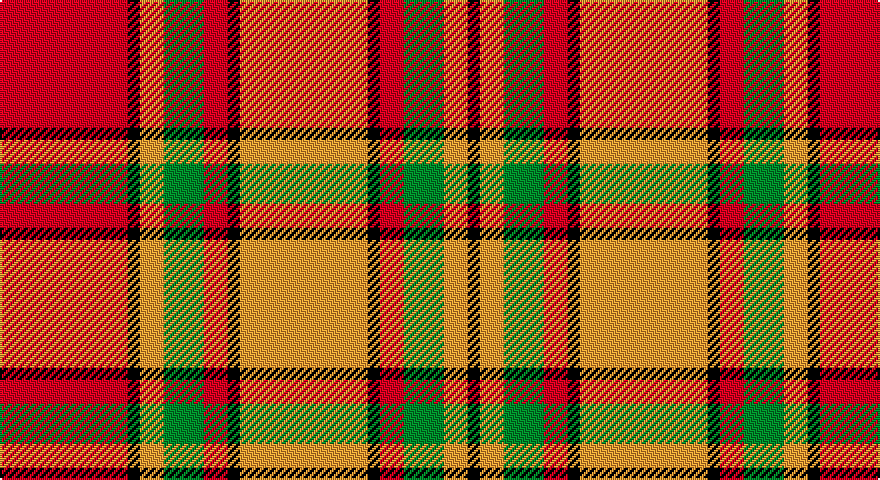 R/64 K6 LO12 G20 R12 K6 LO64 K6 R12 G20 LO12 K/6 tartan