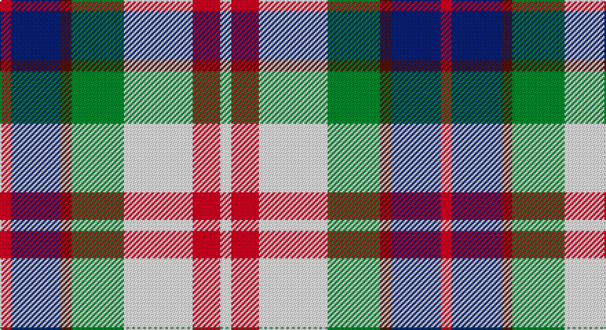 R/8 DB36 DR8 G38 W50 R20 W/8 tartan
