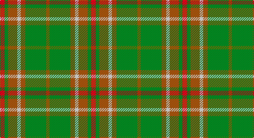 R/8 G6 O16 W6 O8 G36 Y/6 tartan