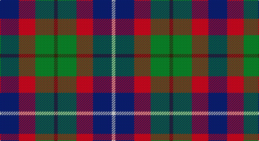 DB/32 R28 G32 DY6 G32 R28 DB32 W/6 tartan