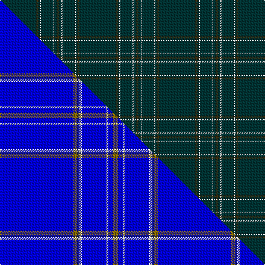 this sett (top) woven against the master sett (bottom)