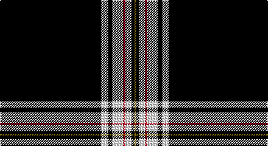 K/166 W12 K6 W18 R4 W10 K4 Y/4 tartan