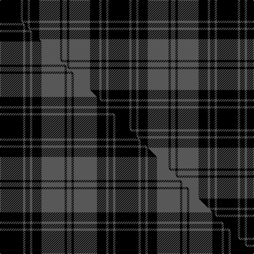 this sett (top) woven against the master sett (bottom)