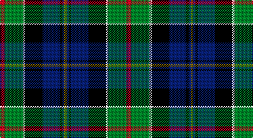 R/8 G32 W4 K30 DB30 K4 DB4 Y/4 tartan