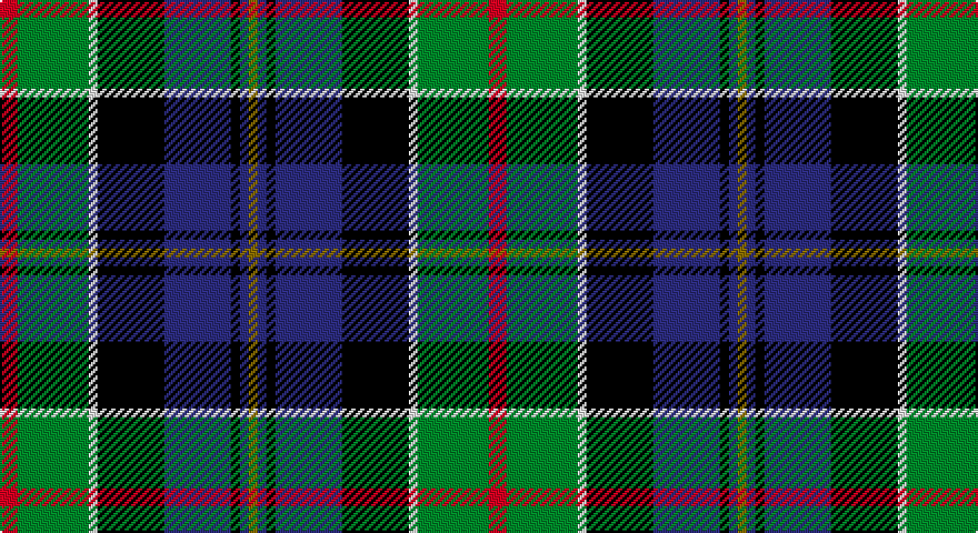 R/8 G32 W4 K30 DB30 K4 DB4 Y/4 tartan