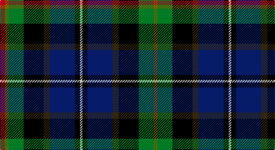 R/8 Y6 G24 K32 DY10 DB40 K8 W4 K8 DB40 DY10 K32 G24 Y/6 tartan