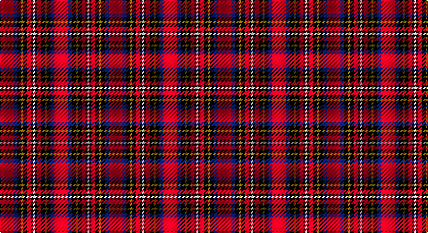 R/14 DB4 K4 Y2 K4 R4 K2 W/2 tartan