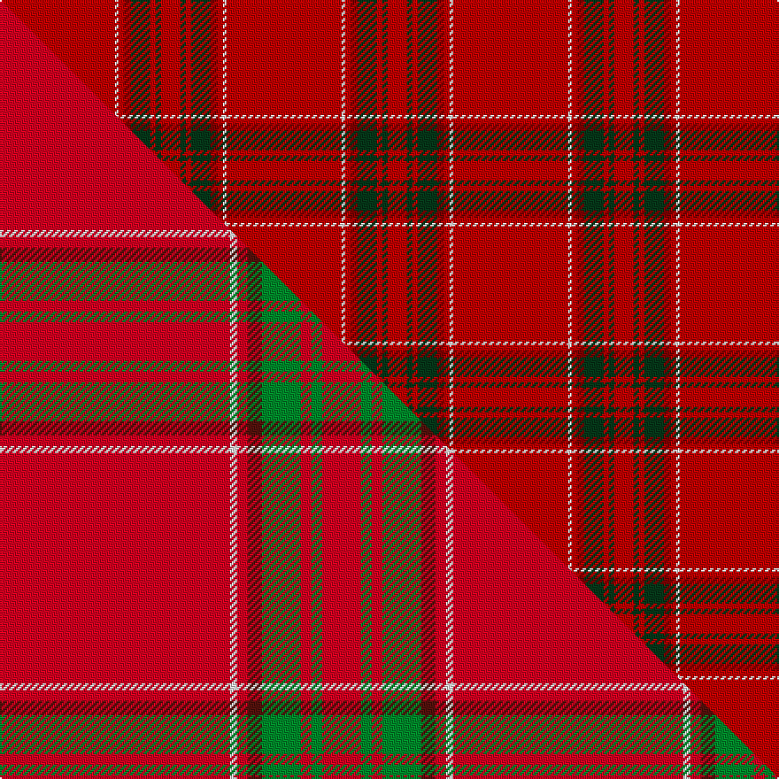 this sett (top) woven against the master sett (bottom)