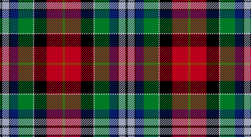 K/4 LB12 K2 DB14 G26 W2 K22 R28 Y/4 tartan