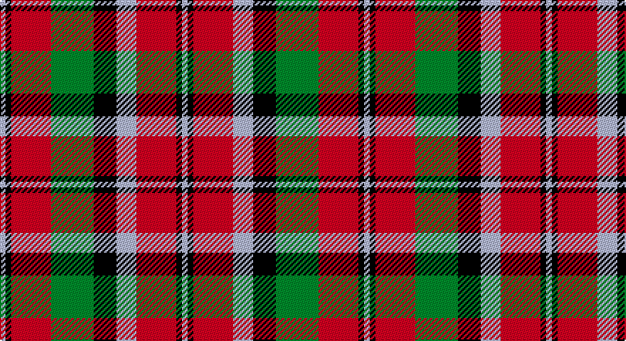 LB/4 K4 R28 G30 K16 LB14 R28 K4 LB/4 tartan