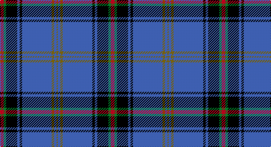 R/6 G4 K18 B4 K4 B48 Y4 B4 Y/2 tartan