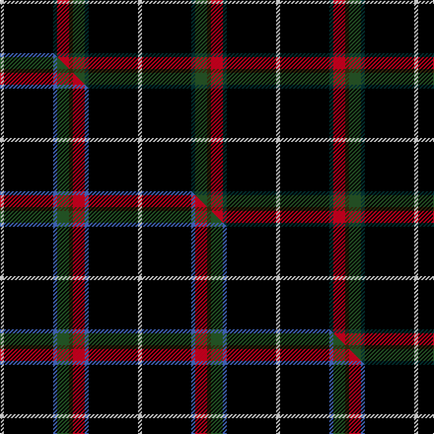 this sett (top) woven against the master sett (bottom)