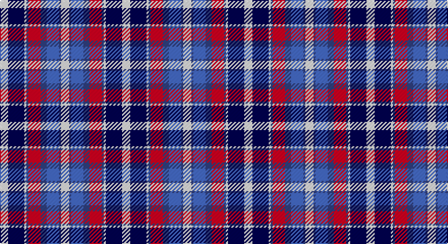 W/8 DB16 W2 DBi2 R12 DBi6 B12 DBi2 W/8 tartan